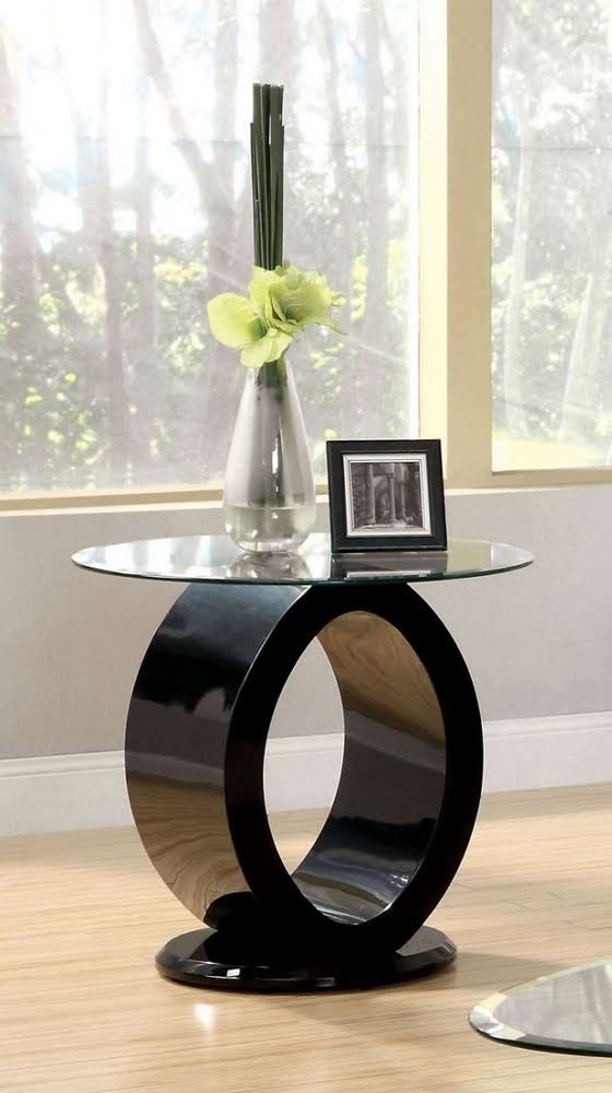 Furniture of America Lodia III Black End Table