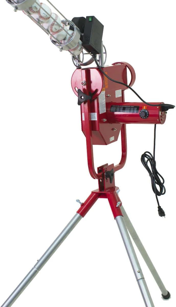 Heater Sports Pro Breaking Ball Baseball Pitching Machine With Auto Ball Feeder & Xtender 24' L x 12' W x 12' H' Batting Cage