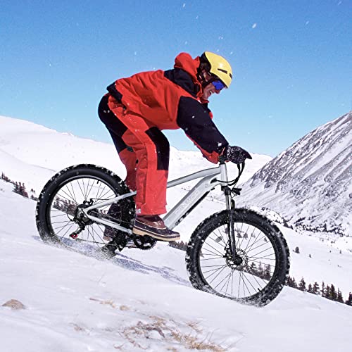 PEXMOR Electric Bike for Adults, 750W 32MPH Ebike w/48V 14AH Removable Battery Electric Bicycle,26" Fat Tire Electric Mountain Bike Snow Beach Commuter E-Bike,7 Speed, UL Certified