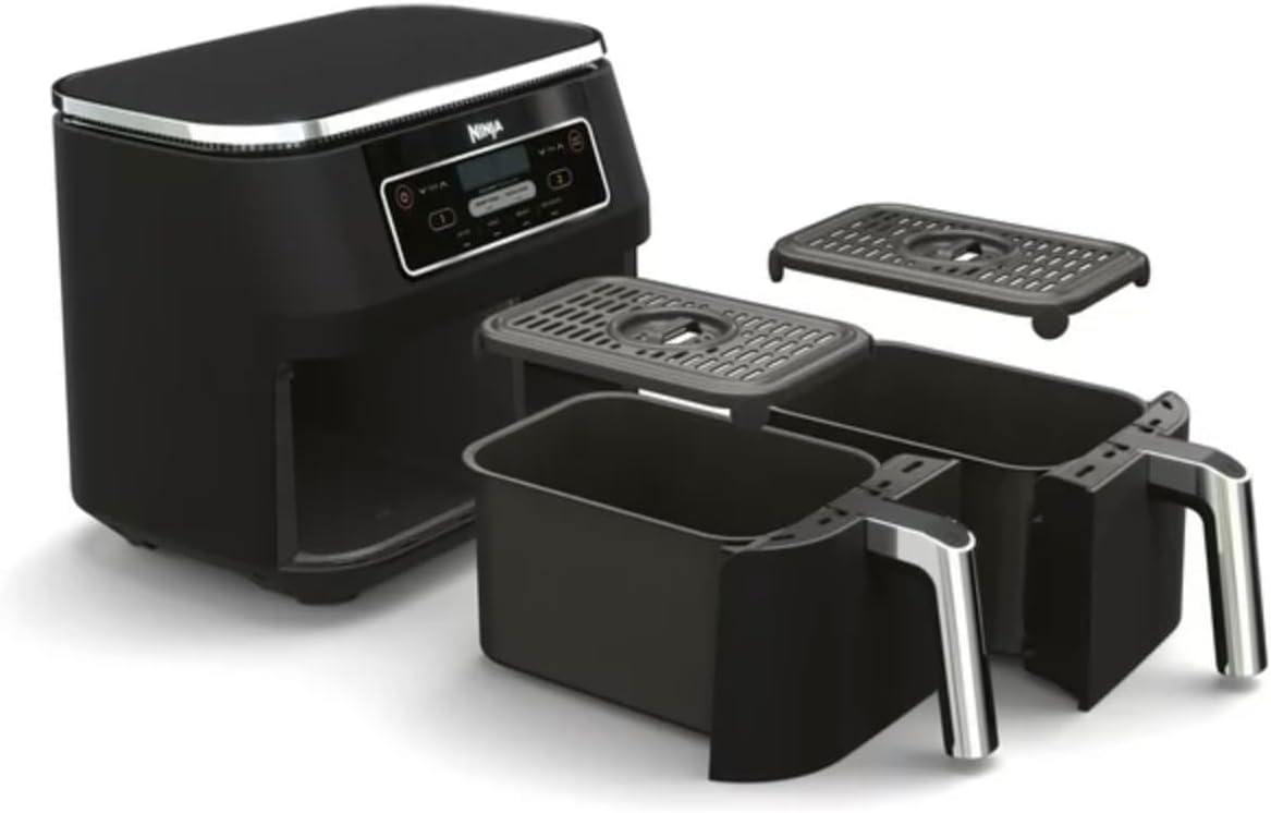 Ninja Foodi 4-in-1 8-Quart. 2-Basket Air Fryer with DualZone Technology- Air Fry, Roast, and More