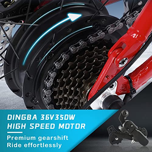 26" Electric Bike for Adult, 350W 36V/10A Adult Electric Bike Foldable with Hide Removable Battery, E-Commuting Mountain Bicycle 7 Speed Manual Shimano Gears