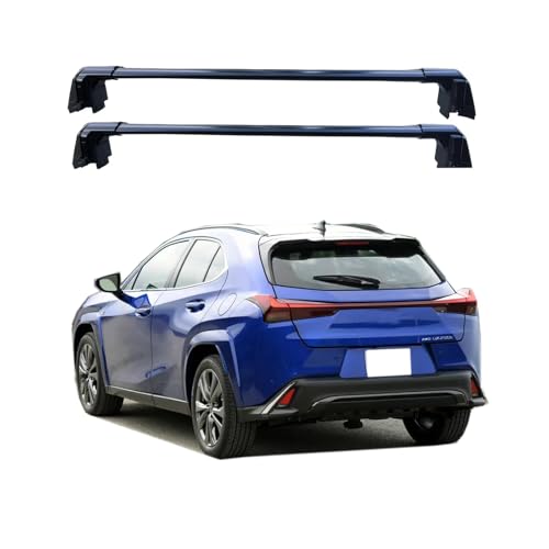 RAA ROKIOTOEX Coyote Roof Rack Crossbars Fit for 2019-2024 Lexu-s UX Flush Side Rails, Lockable Cross Bars for Rooftop Cargo Box Luggage, Ski Board, Bike Carrier – Black KT20