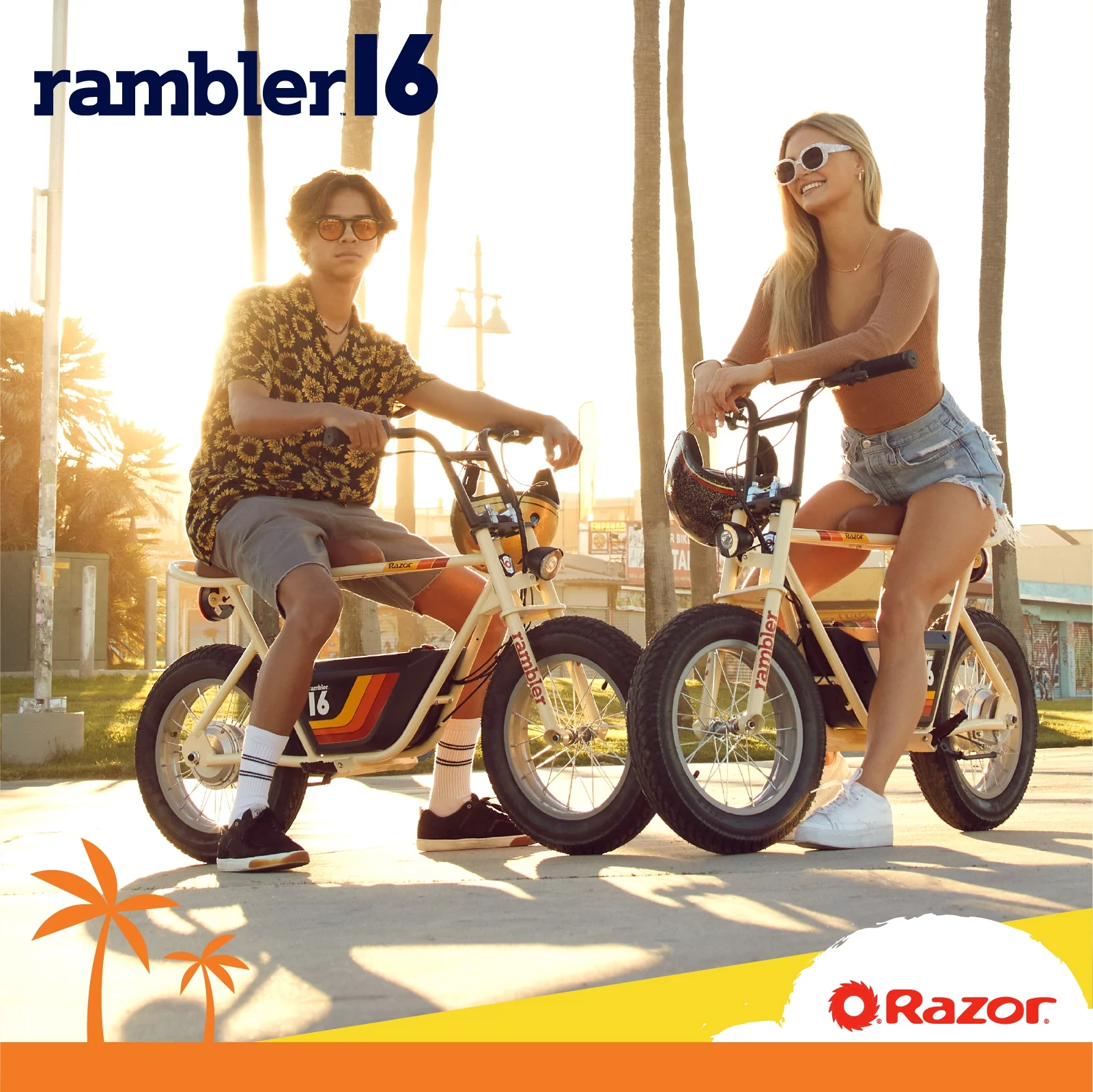 Razor Rambler 16 – 36V Seated Electric Scooter, up to 15 mph, Retro Style Minibike for Teen & Adult