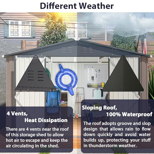 6x4 Ft Outdoor Storage Shed, Heavy-Duty All-Weather Tool Shed with Lockable Doors, Durable Resin Construction for, Patio & Backyard Organization Black
