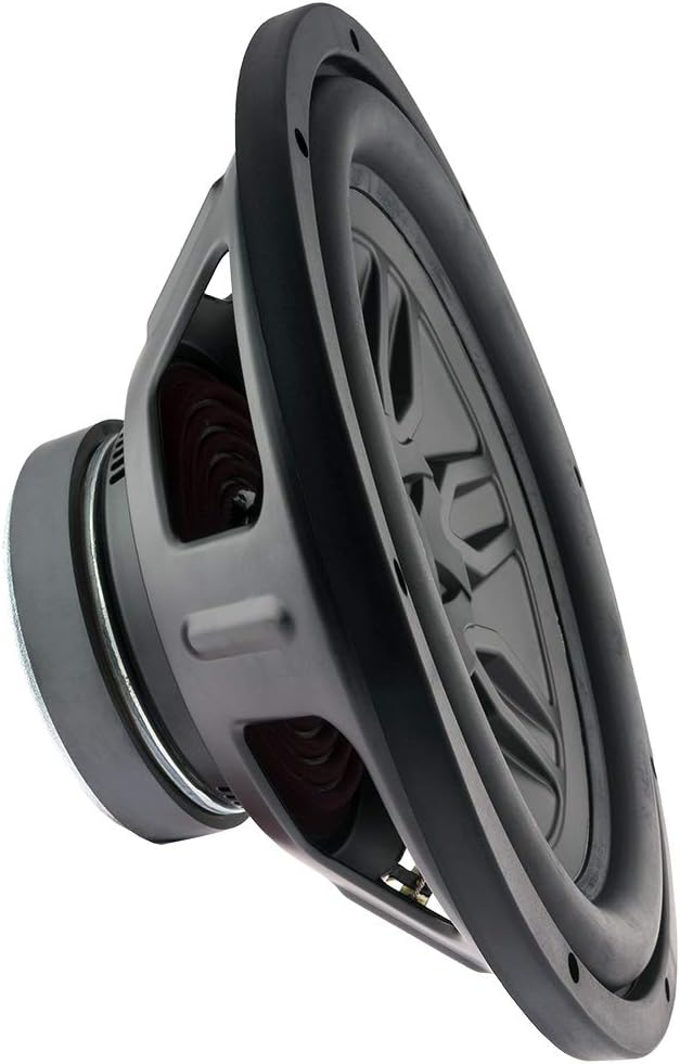 DS18 MD12.4 Car Subwoofer Audio Speaker - 12" in. Polypropylene Cone, Black Steel Basket, Dual Voice Coil 4 Ohm Impedance, 1000W MAX Power and Rubber Edge for Vehicle Stereo Sound System Pack of 2
