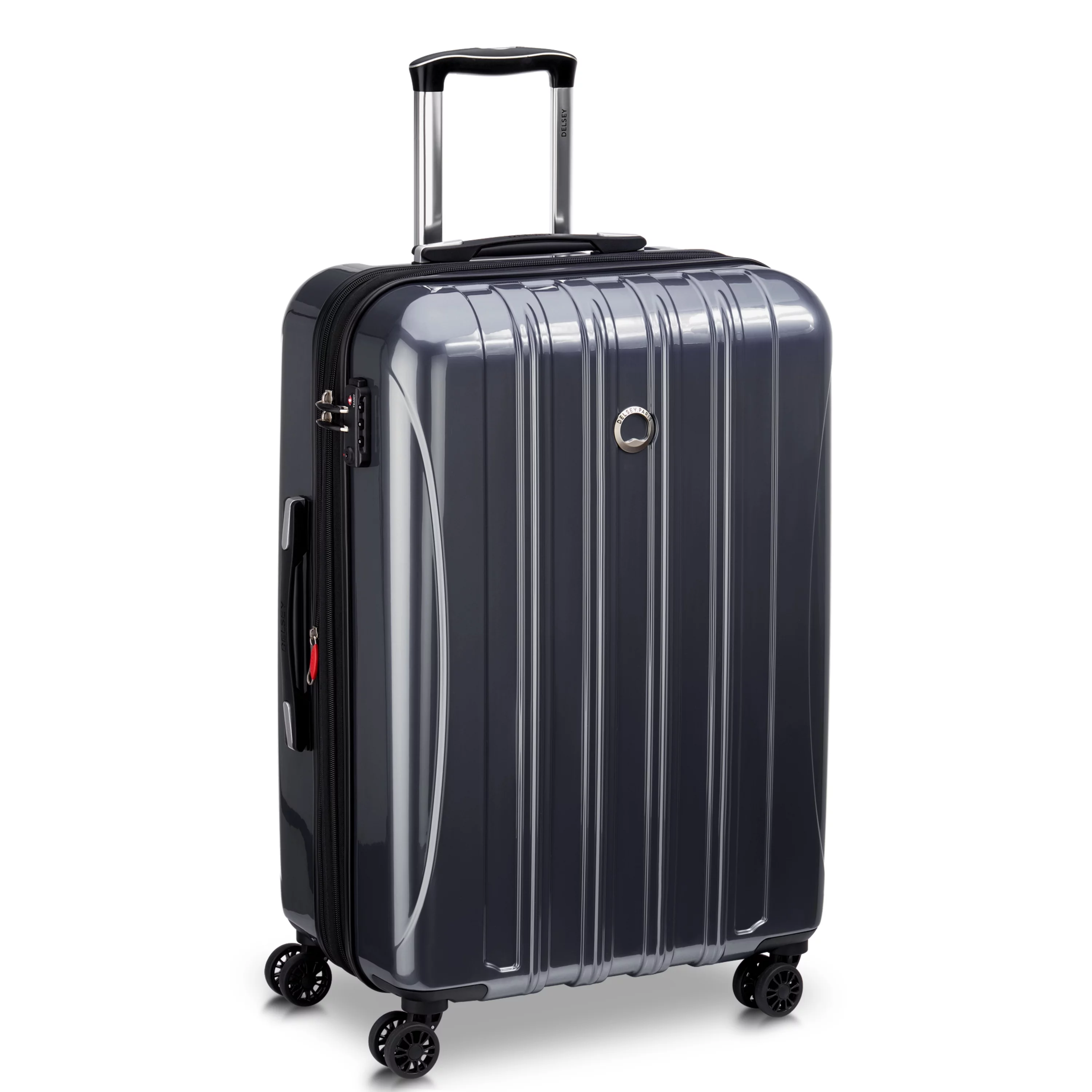 DELSEY PARIS Helium Aero 3-Piece Hardside Expandable Spinner Luggage Set includes 19" International Carry-On, 25" & 29" Checked, Steel Grey