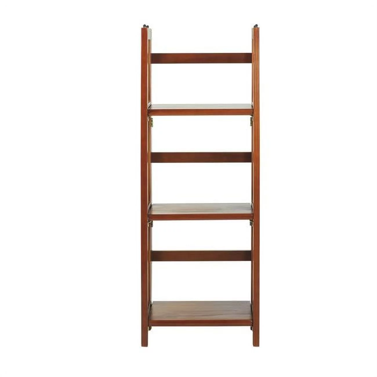 14 in. 3-Shelf Folding Bookcase, Mahogany - Curated Treasures Market