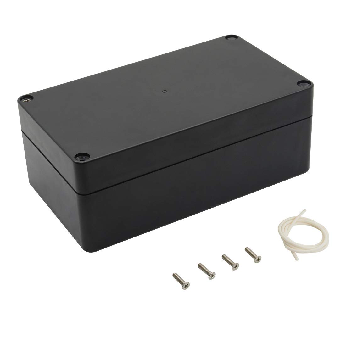 LeMotech ABS Plastic Electrical Project Case Power Junction Box, Project Box Black 10.4" x 7.2" x 3.7" (263 x 182 x 95 mm)(Pack of 1)