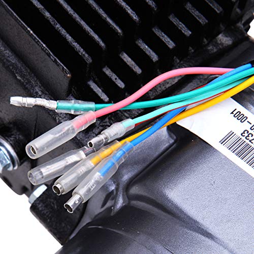 125CC 4-Stroke Semi Auto Engine Motor, 4 Speed ATV Quad Engine Motor Complete Kit, Single Cylinder Air-Cooling Motor w/Reverse Electric Starter for Go Kart, Dirt Bike, ATV, Pit Bike and More