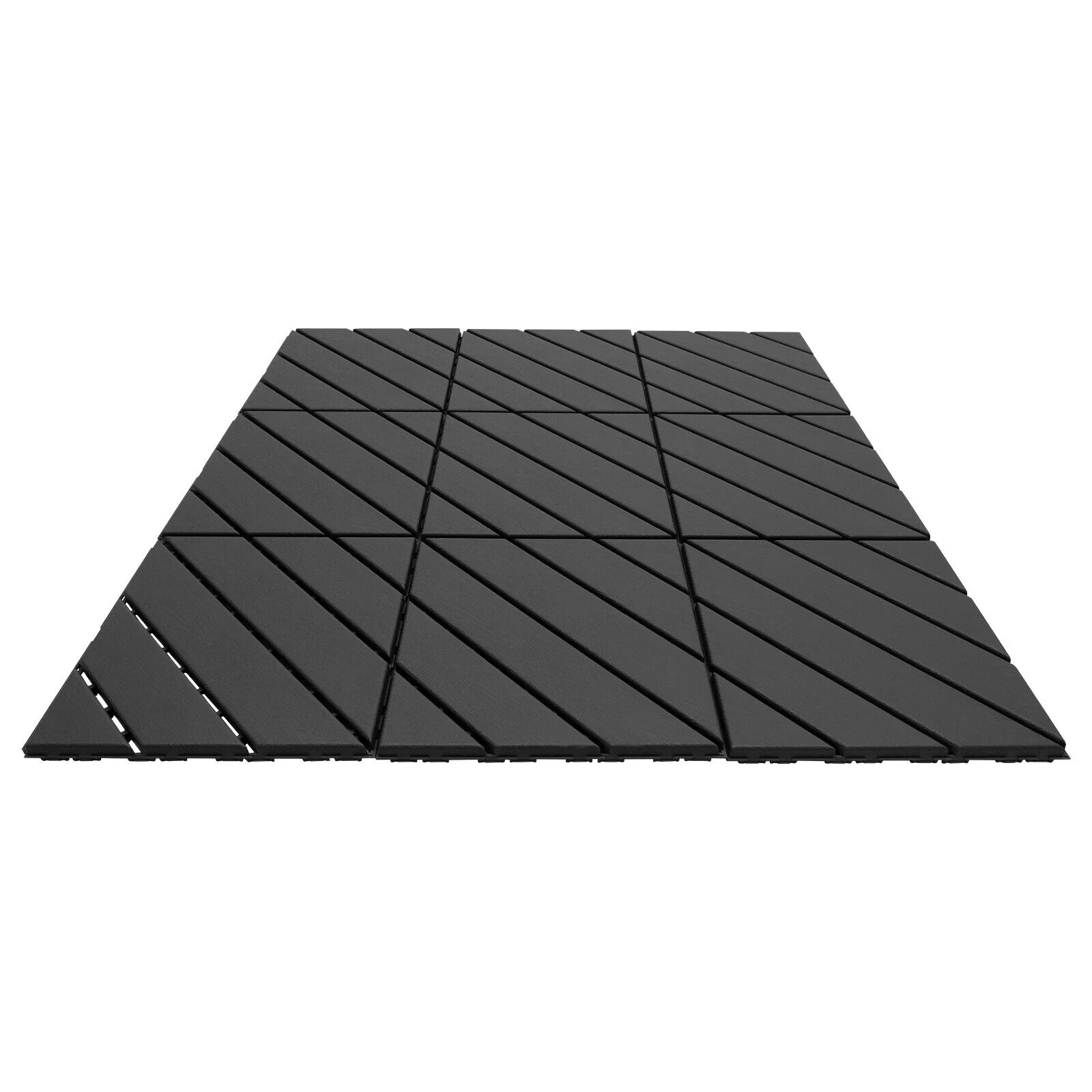 Modern 36PCS Interlocking Deck Tiles Floor Mount Plastic Composite Patio Deck Tiles 12”x12”