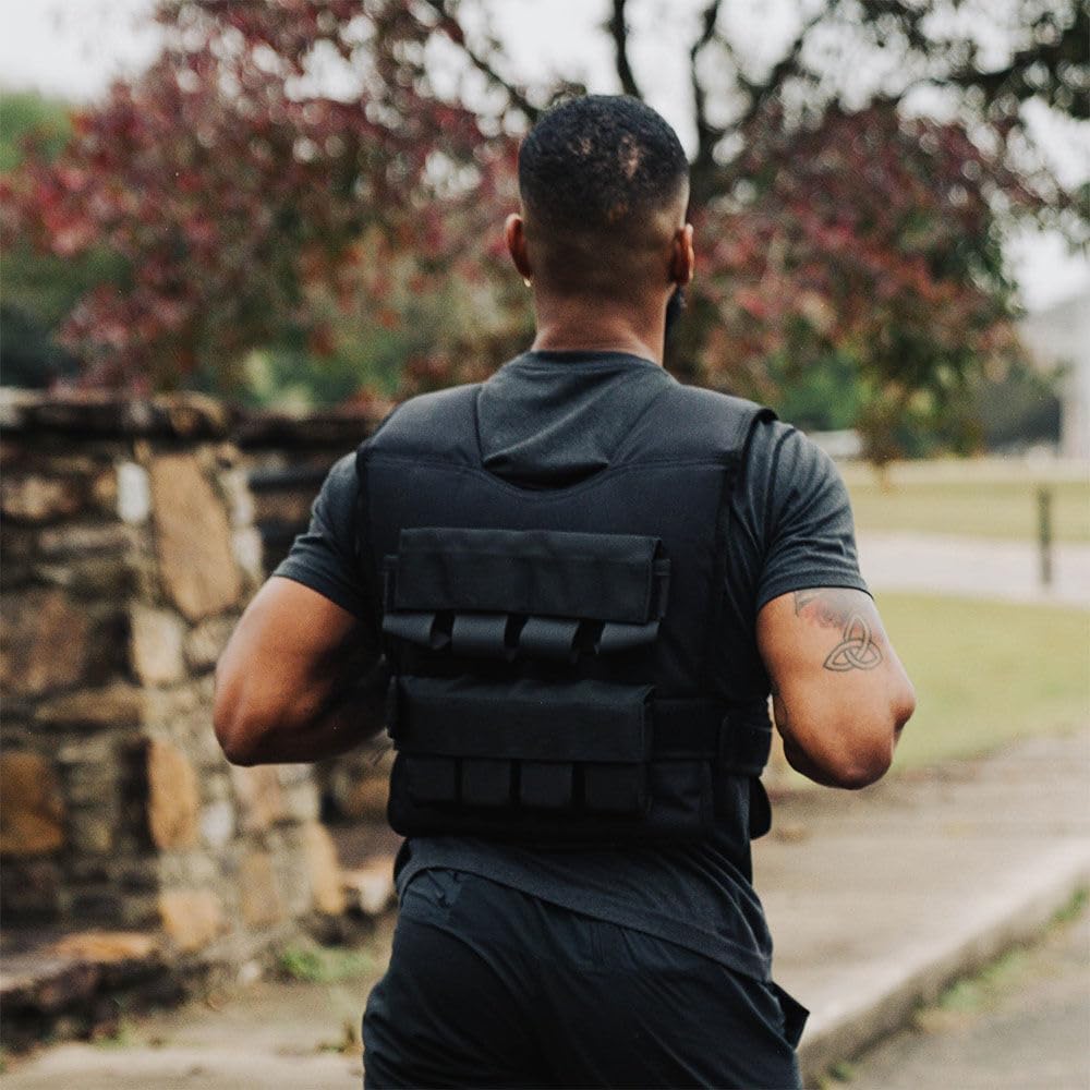 Titan Fitness Elite Series 40 LB Adjustable Weight Vest, (16) 2.5 LB Solid Cast Iron Weights, Body Weight Vests for Training Workout, Jogging, Cardio, Walking, Weighted Workout Equipment