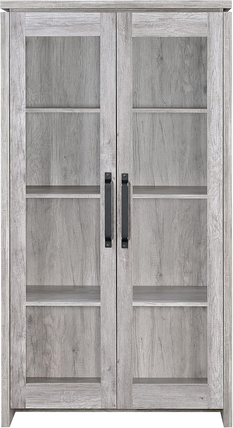 Coaster Home Furnishings 2-door Curio Cabinet Grey Driftwood and Clear