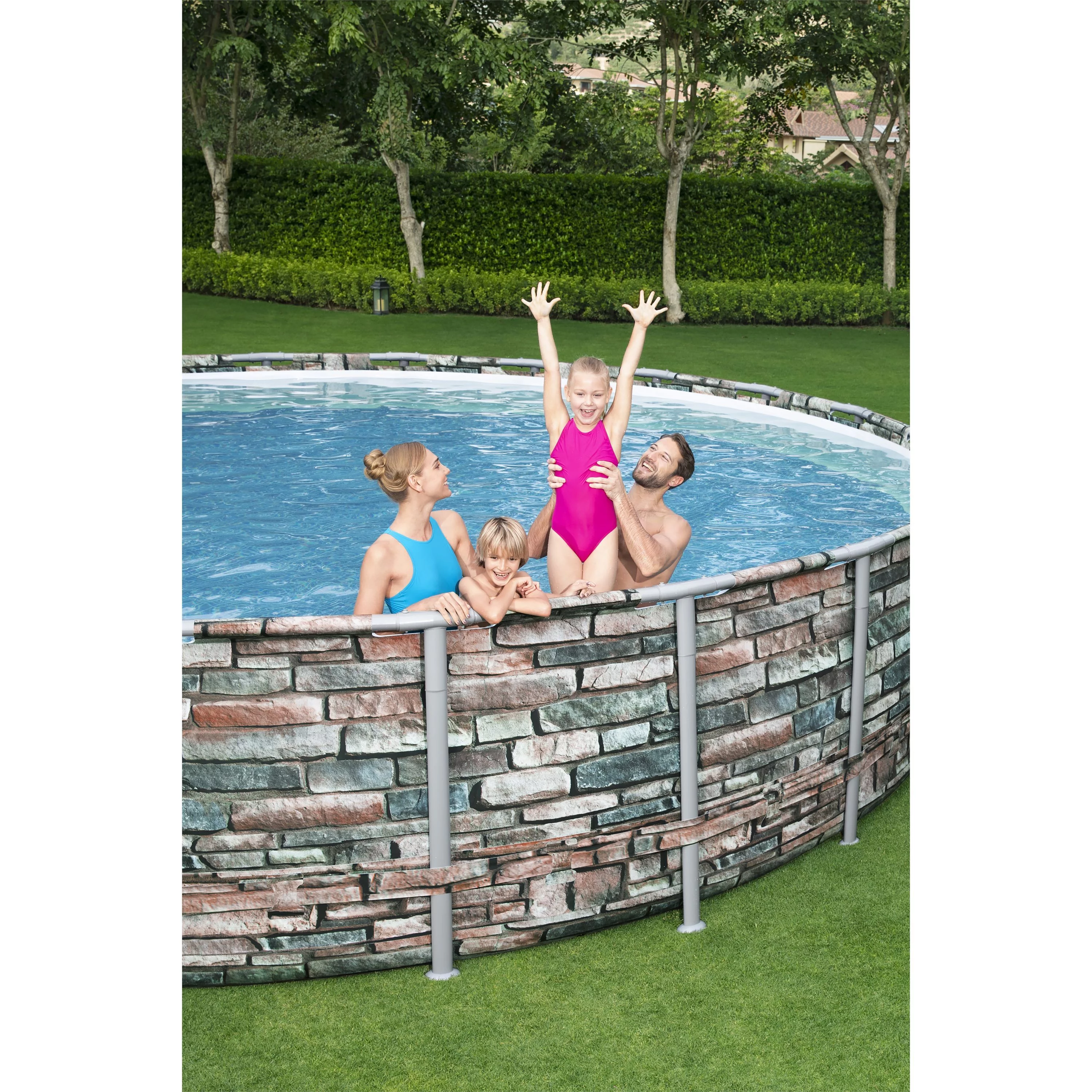 Bestway - Power Steel PVC 20 Foot Round Above Ground Swimming Pool Set