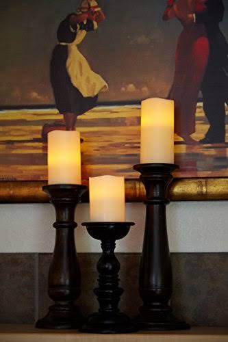 Best Realistic Flickering Real Wax Pillar Candles - Flameless Battery Operated LED Candles with Remote - Perfect Long Lasting SE