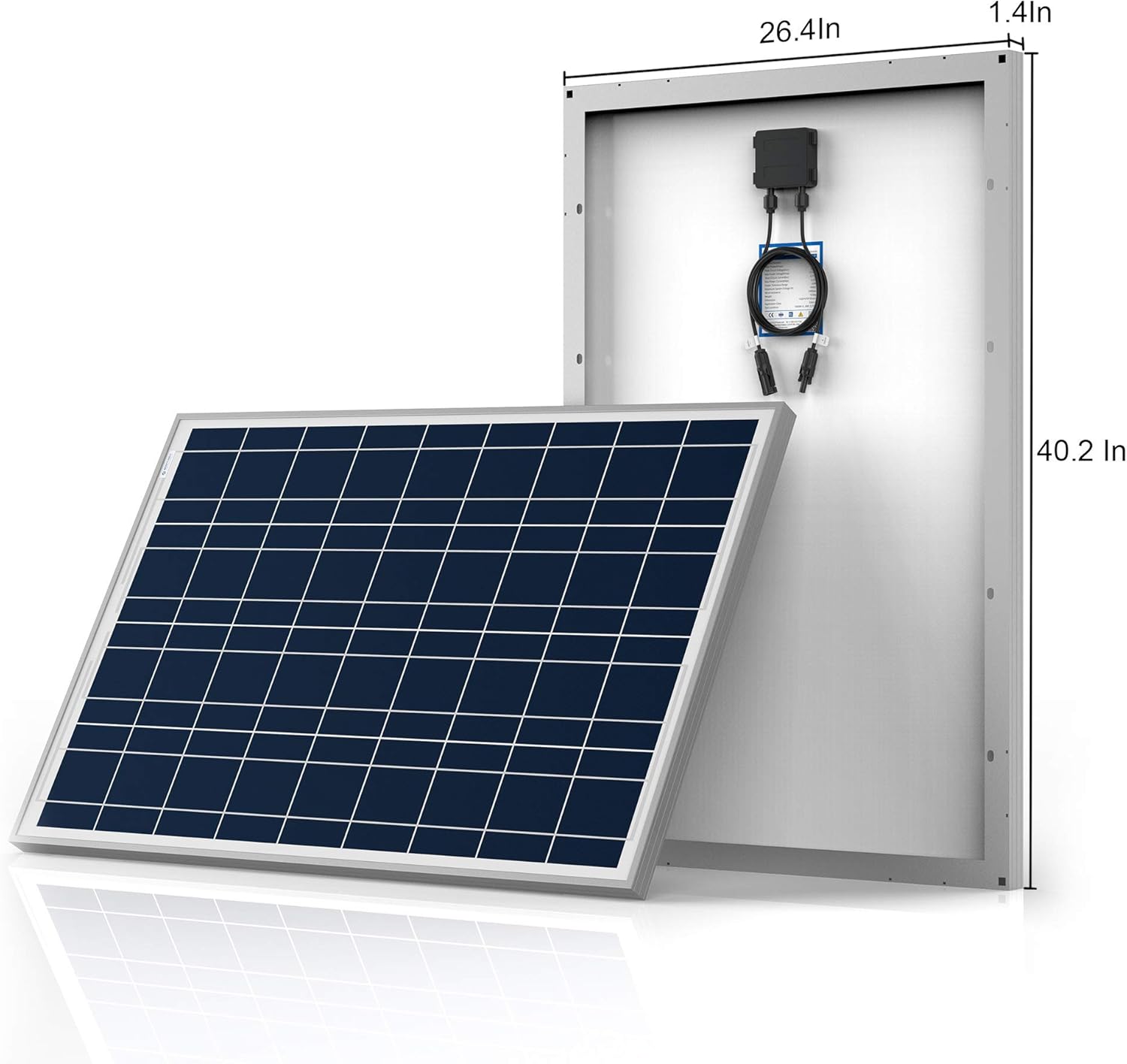 ACOPOWER Solar Panel Kit, 800W 12/24V Polycrystalline Off-Grid System for RV Home Marine with 8PCs 100W Rigid Solar Panels/60A MPPT Controller/Z-Brackets/Y Connectors/Solar Cables/Cable Entry Housing