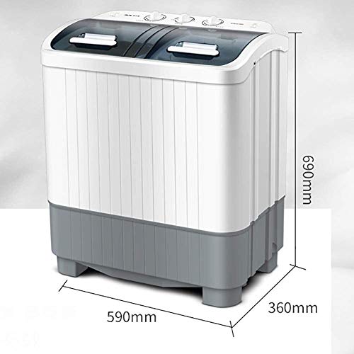 HIZLJJ Washing Machine,Twin Tub 18.7Lbs Capacity, Washer(11Lbs) and Spinner(7.7Lbs),Portable Compact Laundry Machines Durable Design Energy Saving,Rotary Controller and Washer Spin Dryer