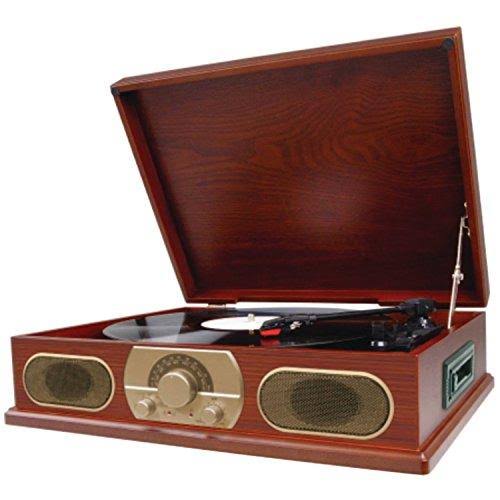 Spectra Studebaker Wooden Turntable with Amfm Radio Cassette Player