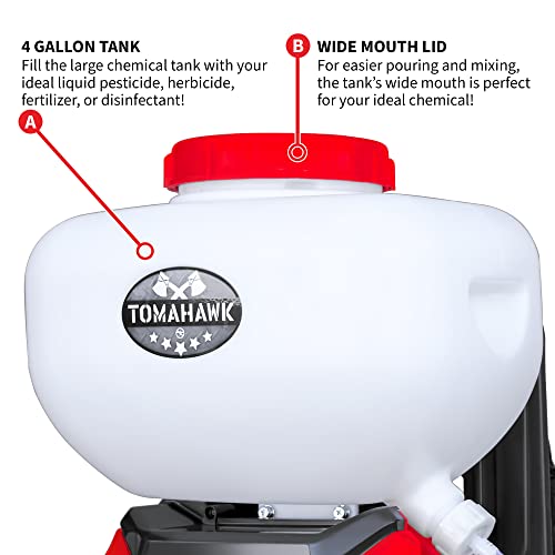 TOMAHAWK Battery Powered Backpack Mosquito Fogger 4 Gallon 36V Leaf Blower for Pest Control Ticks Mites (4 Gal Fogger)