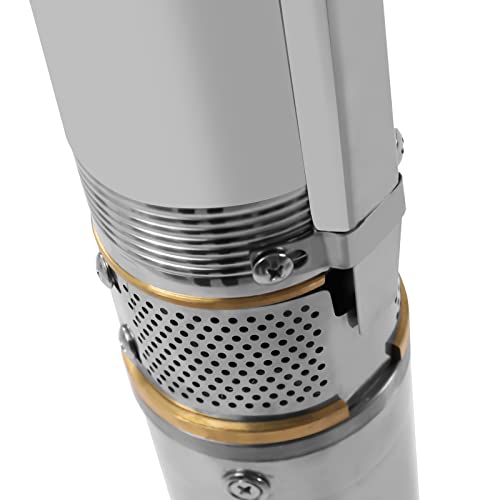 Deep Well Submersible Pump, 0.75HP 110V/60Hz, 16GPM 295 ft Head, with 66ft Cable & External Control Box, 3 in Stainless Steel Water Pumps for Industrial, Irrigation, Home Use