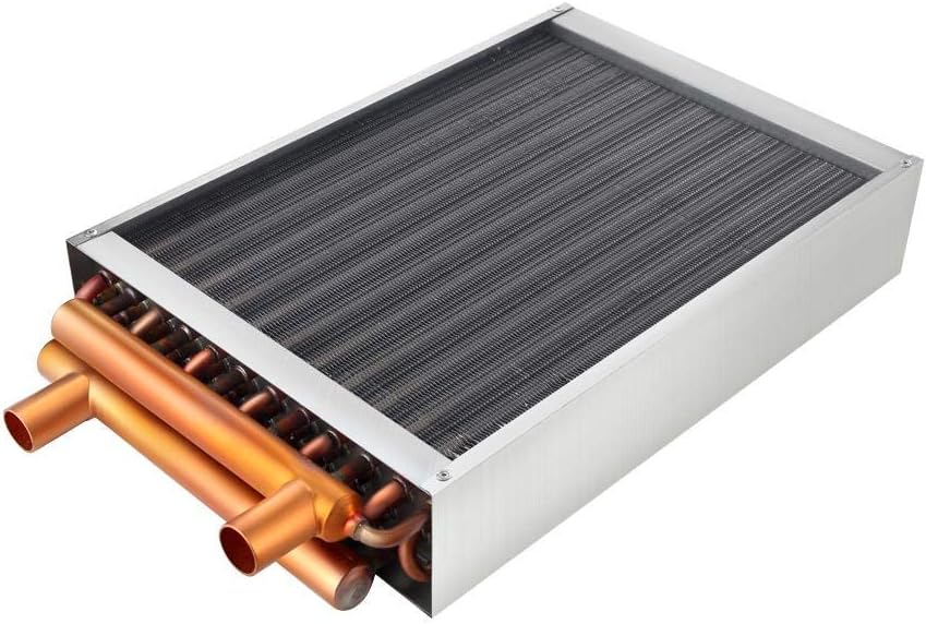 AB Water to Air Heat Exchanger 16x16 1" Copper Ports Forced Air Heating For Outdoor Wood Furnace