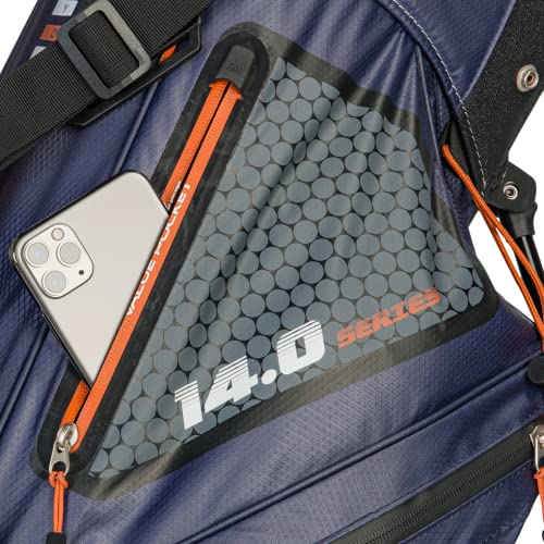 Big Max Dri Lite Hybrid Tour Stand Bag - Water-Repellent, Ultra-Lightweight & Push Cart-Compatible Golf Bag with 14-Way Divider Top with Ample Storage for Golf Accessories