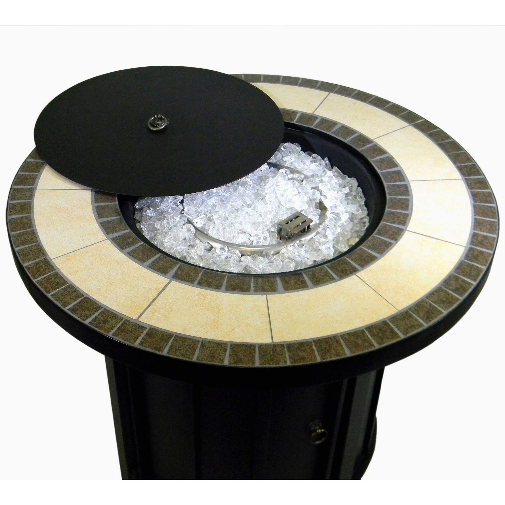 Tile Top Round Propane Fire Pit