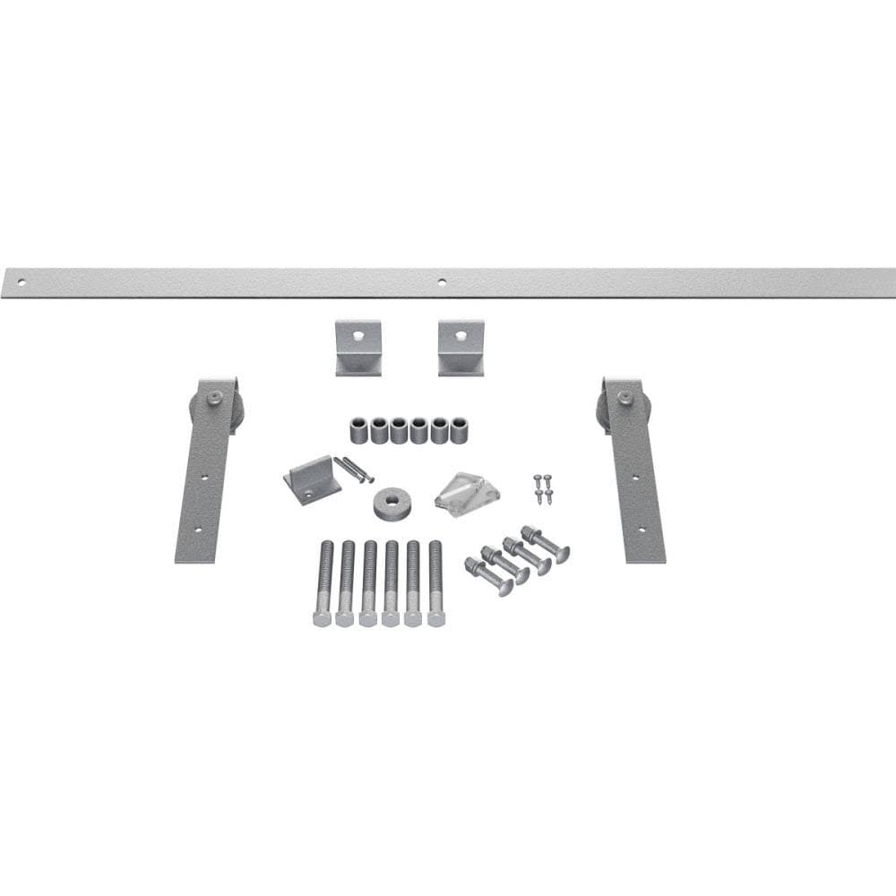 Goldberg Brothers Premium J-Strap Barn Door Hardware Set w/ 6& Track for 1 3/8 inch Doors, PC Chrome, Size: Track Length: 72 Inc