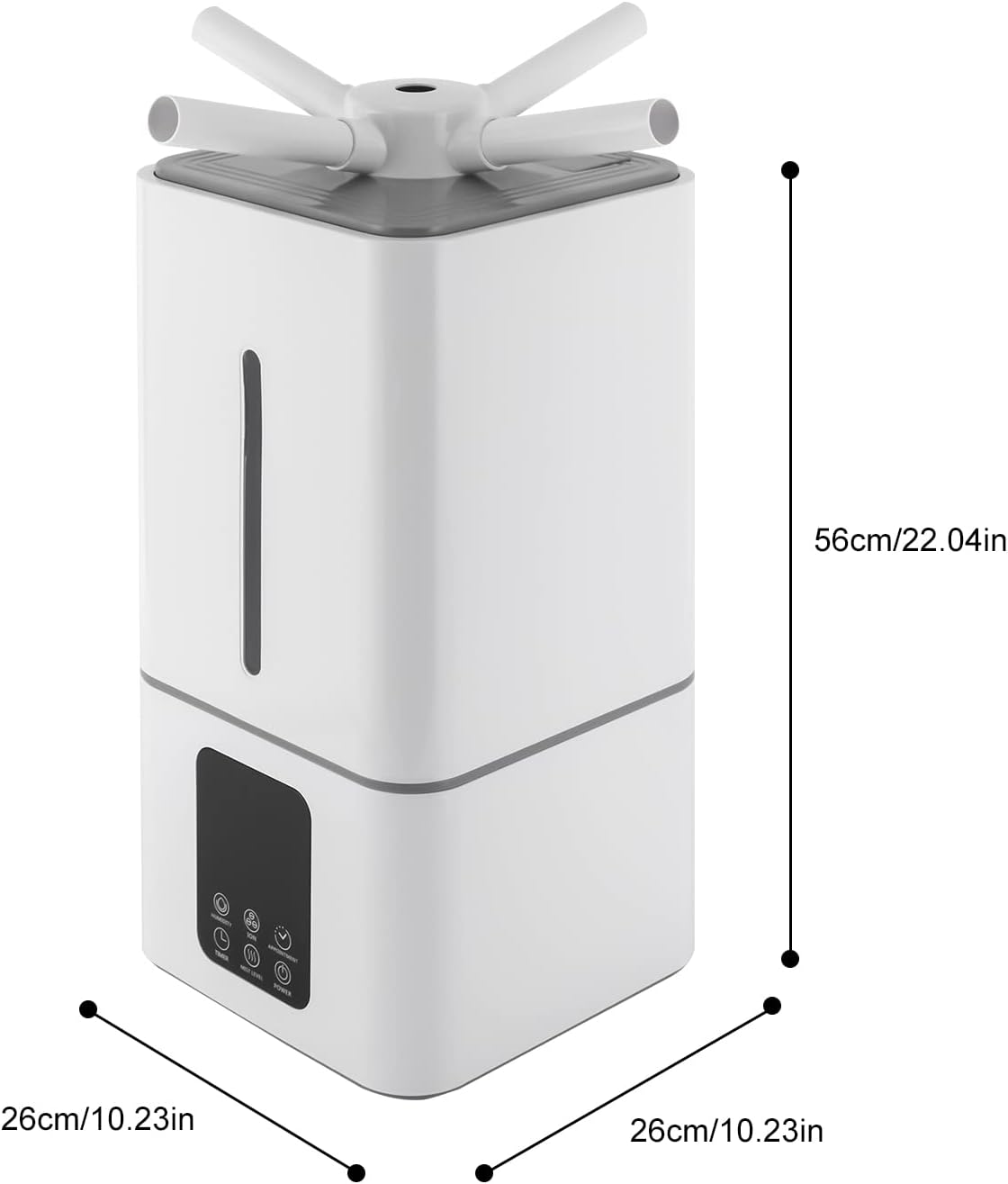 Industrial Humidifier, 13L/3.4Gallons Whole House Humidifier Commercial & Household Humidifier 1500ml/h 861sq.ft Large Home Humidifier for for Living Room Bedroom Office 100-240V(White)