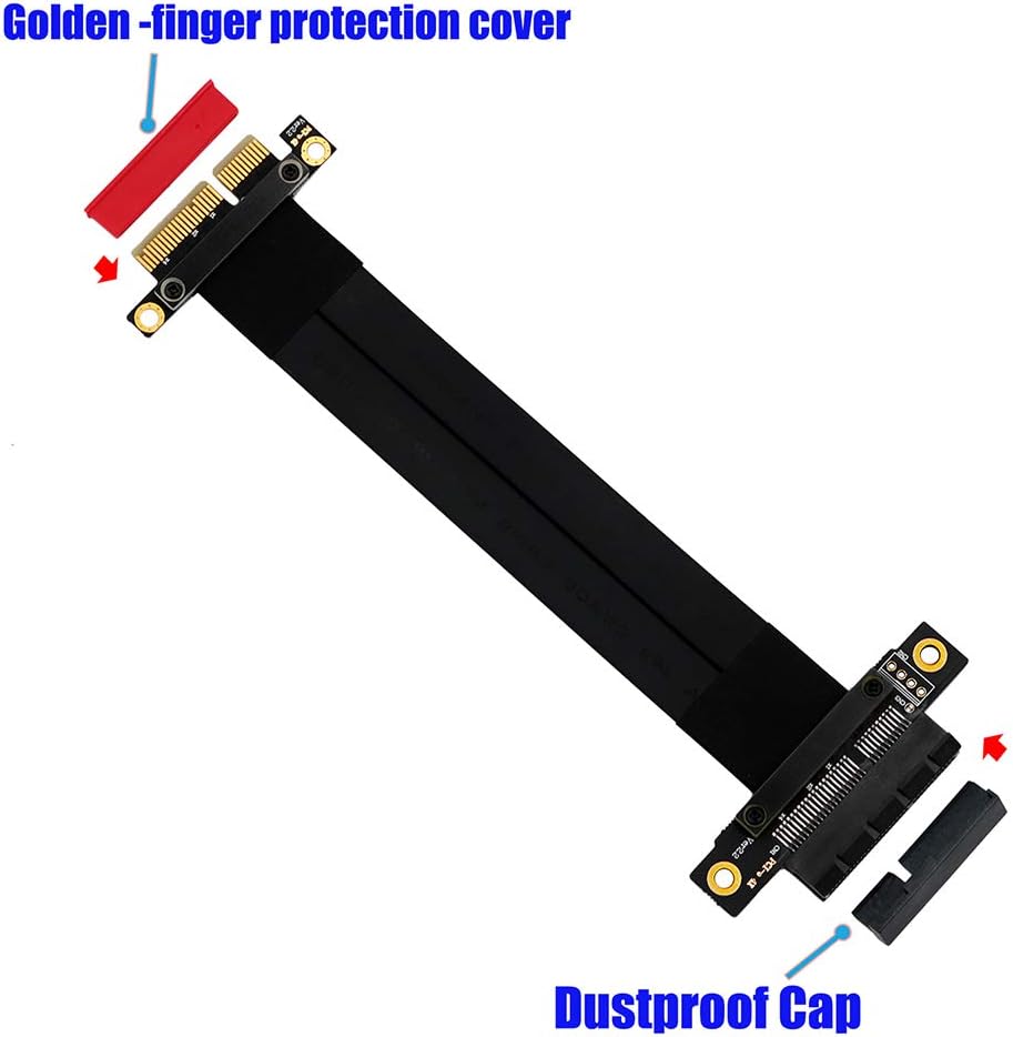 Pcie Extension Cable Pcie x16 Extension Cable PCIE Express3.0 16X Extension Cable pcie Riser (pcie 16X 180 Degree Cable 20cm)