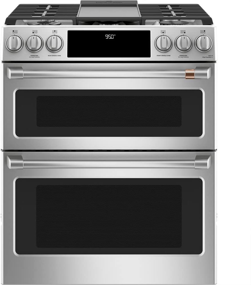 GE C2S950P2MS1 Cafe 30 inch Smart Double-Oven Range With Convection Bundle with Premium 3 YR CPS Enhanced Protection Pack
