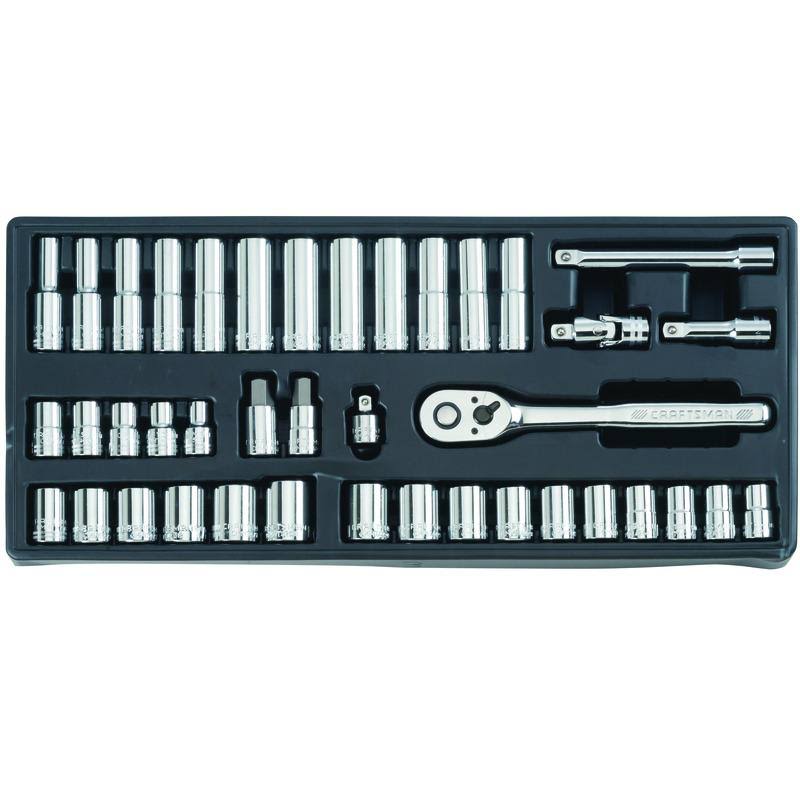 Craftsman 1/4, 3/8 and 1/2 in. Drive Metric and SAE 6 and 12 Point Mechanic&s Tool Set 308 pc.