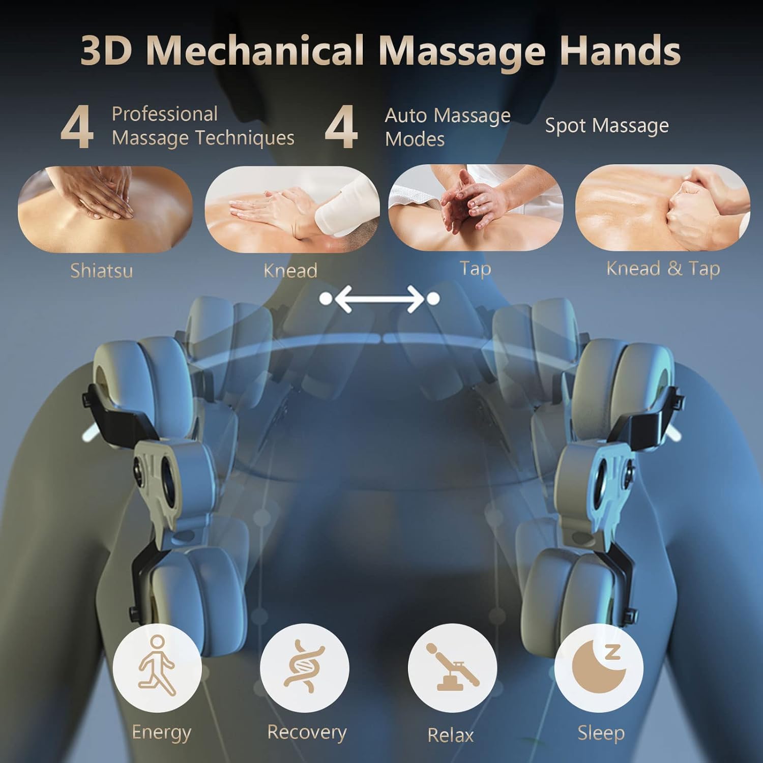Giantex Massage Chair Full Body - 3D Electric Zero Gravity Shiatsu Massage Recliner Chair with 55” SL Track, Waist Heaters, Airbag Massage, Foot Rollers, 4 Auto Modes, Blue-tooth Speaker