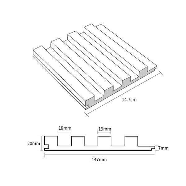 Ejoy 6 in. x 93 in. x 0.8 in. Wood Solid Wall Cladding Siding Board - Shop Hardware Tools Online Store