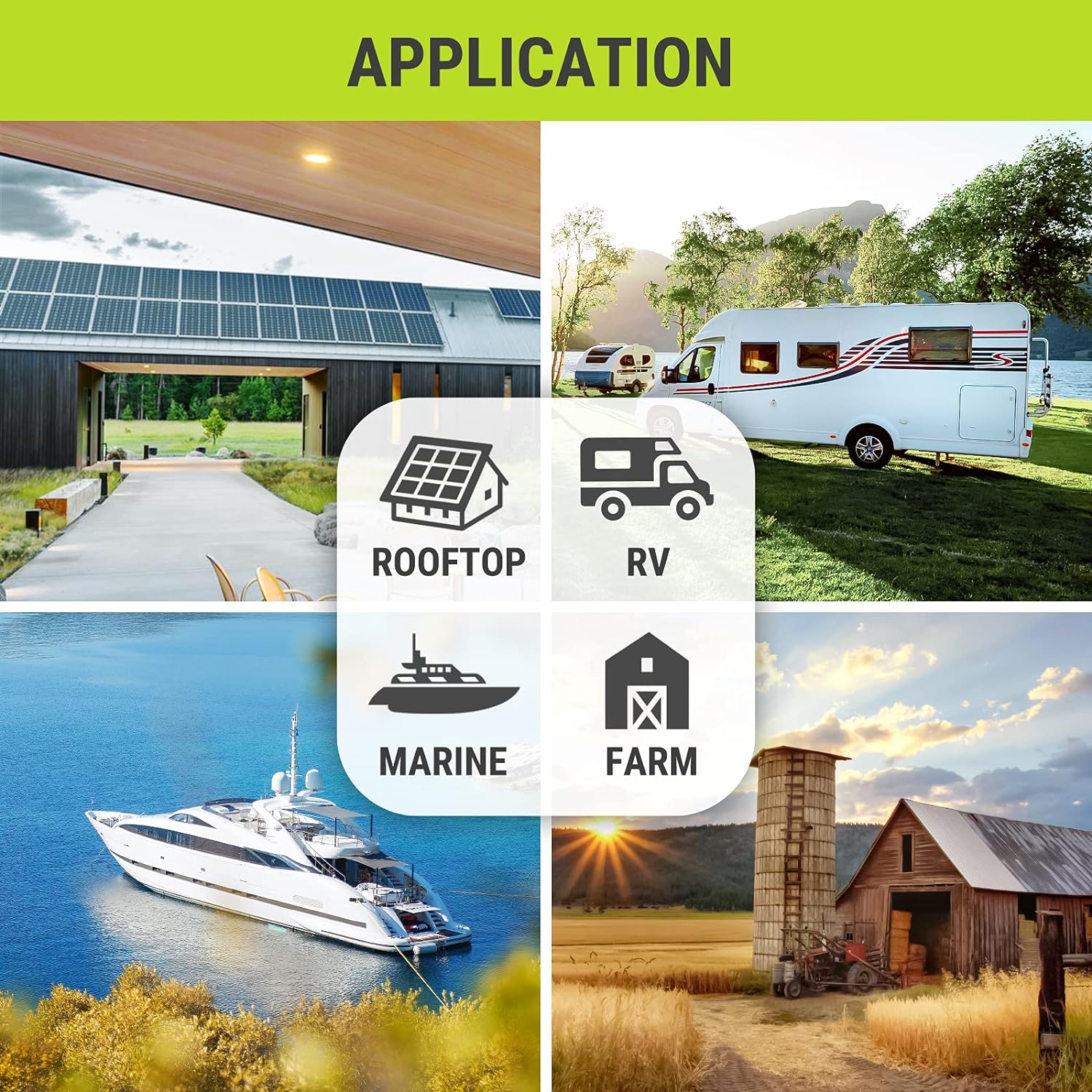 Newpowa 30W(Watt) Solar Panel High-Efficiency Monocrystalline 24V PV Module Designed for 24V Off Grid System, Charge Your 24V Battery of RV, Boat, Camper, Trailer, Gate Opener