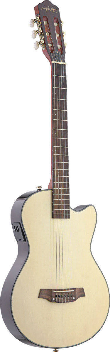 Angel Lopez EC3000CN Cutaway Electric Solid Body Classical Guitar - Natural