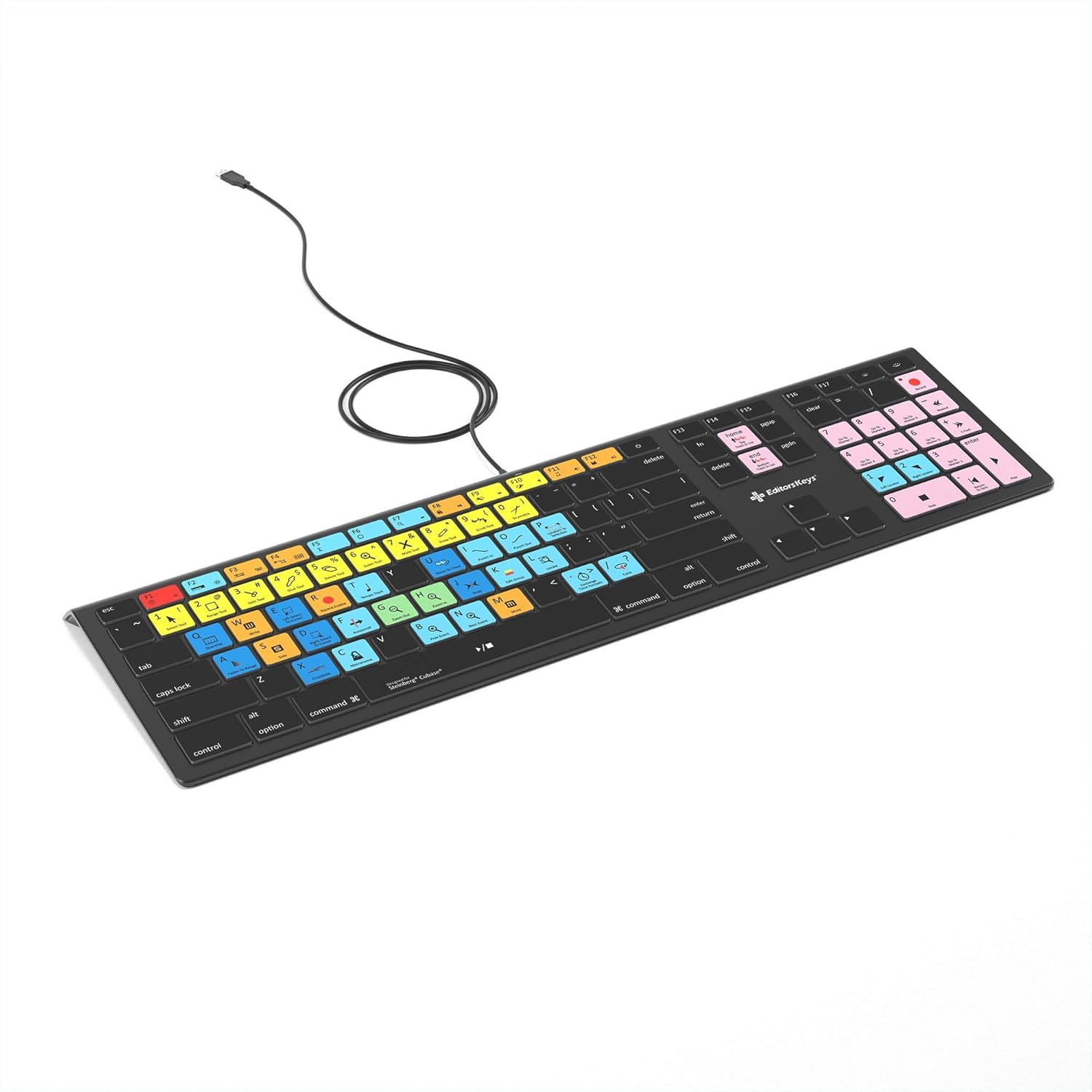 Keyboard Designed for Steinberg&rsquo;s Cubase for Mac | Fully Backlit Shortcut Keyboard with Cubase Shortcuts | Edit Faster