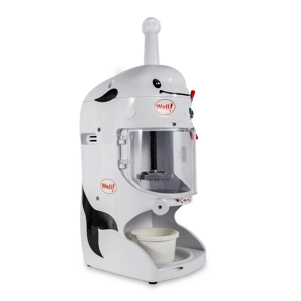 DENEST 350W Electric Snow Ice Shaver Snow Cone Shaved Machine Commercial  Ice Crusher