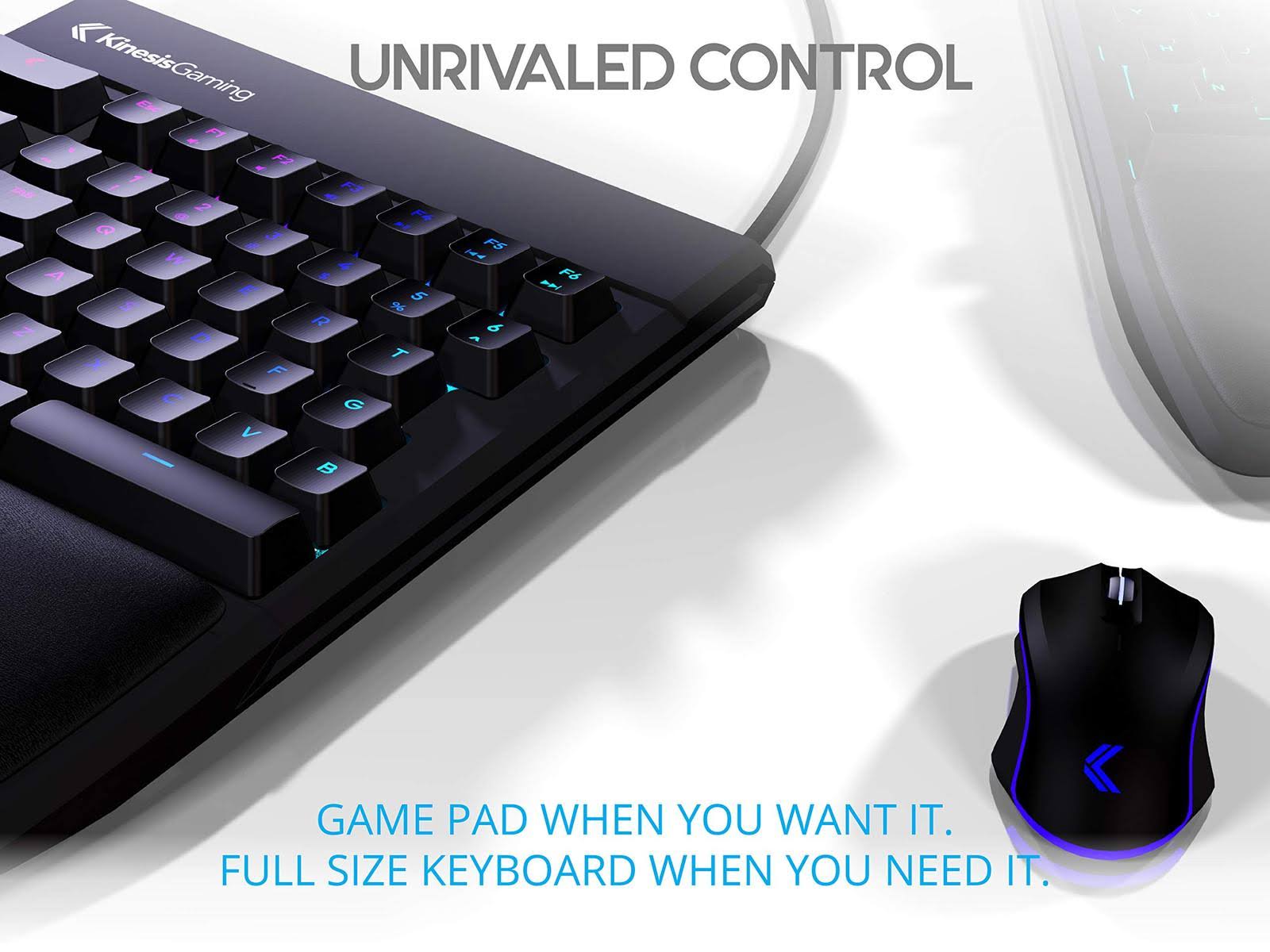 Kinesis Gaming Freestyle Edge RGB Split Mechanical Keyboard (MX Blue)