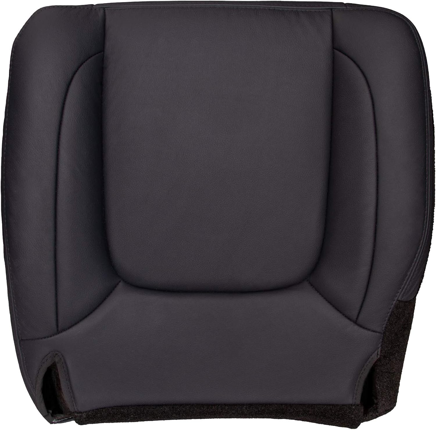 The Seat Shop Driver Bottom Replacement Leather Seat Cover - Dark Slate (Compatible with 2004-2005 Dodge Ram Laramie and SLT 1500/2500/3500)