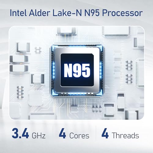 WI-6 Mini Desktop Computer,Intel Alder Lake N95(3.4 GHz) Mini PC, 16GB RAM 512GB M.2 SSD,Support Triple 4K UHD/HD 2.0/LAN/Dual-Band WiFi for Home/Office