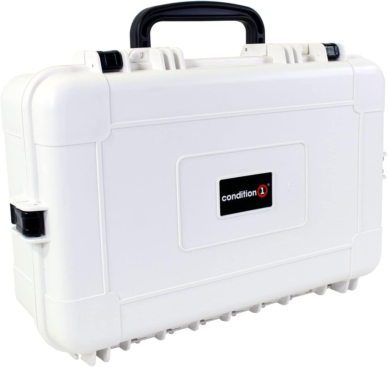Condition 1 Waterproof Hard Case with Foam, White - 22.64" x 14.75" x 7.73" - Watertight Dustproof and Shockproof TSA Approved Portable Trunk Carrier - Great for DSLR Camera Equipment, Tools and More