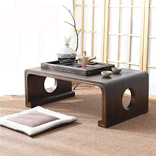 Wooden Coffee Table Low Table Simple Small Tea Table Laptop Table Mini Table Study Table Bedroom Breakfast Table (Color : Brown, Size : 60x40x30cm) (Wood Color 60x40x30cm)