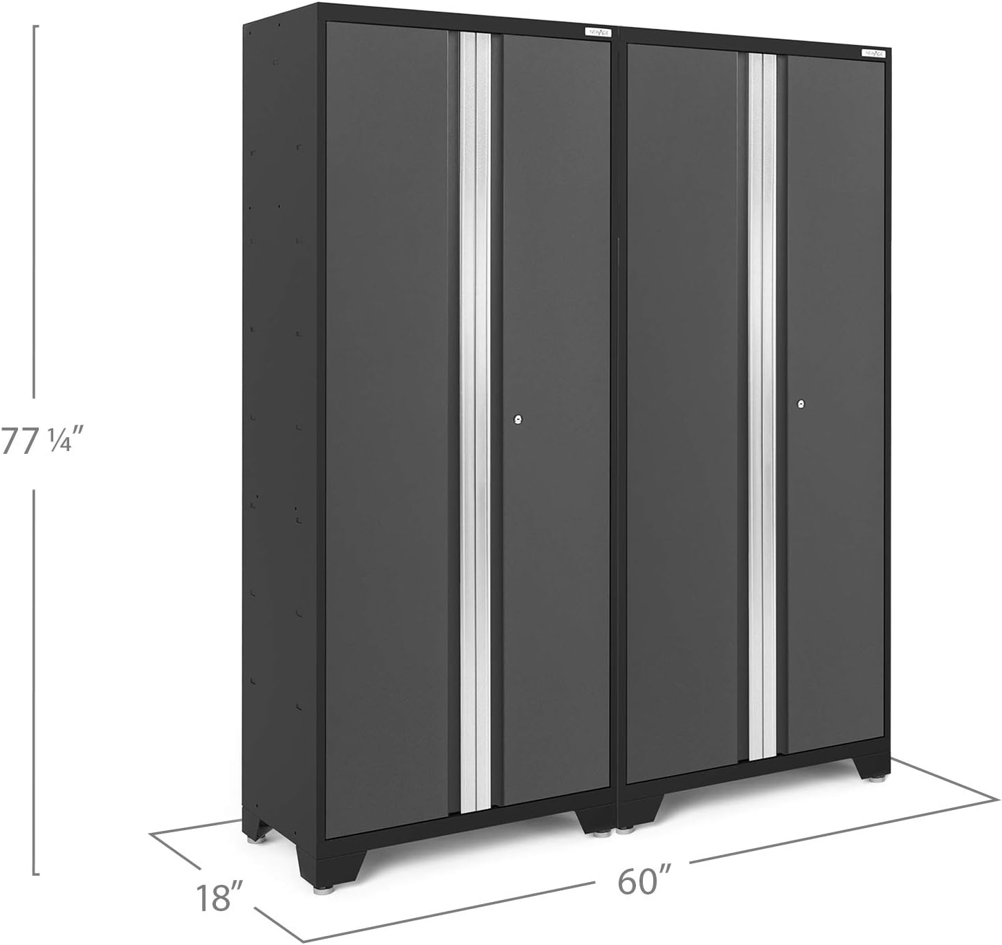NewAge Products Bold Series Gray 2 Piece Set, Garage Cabinets, 50669