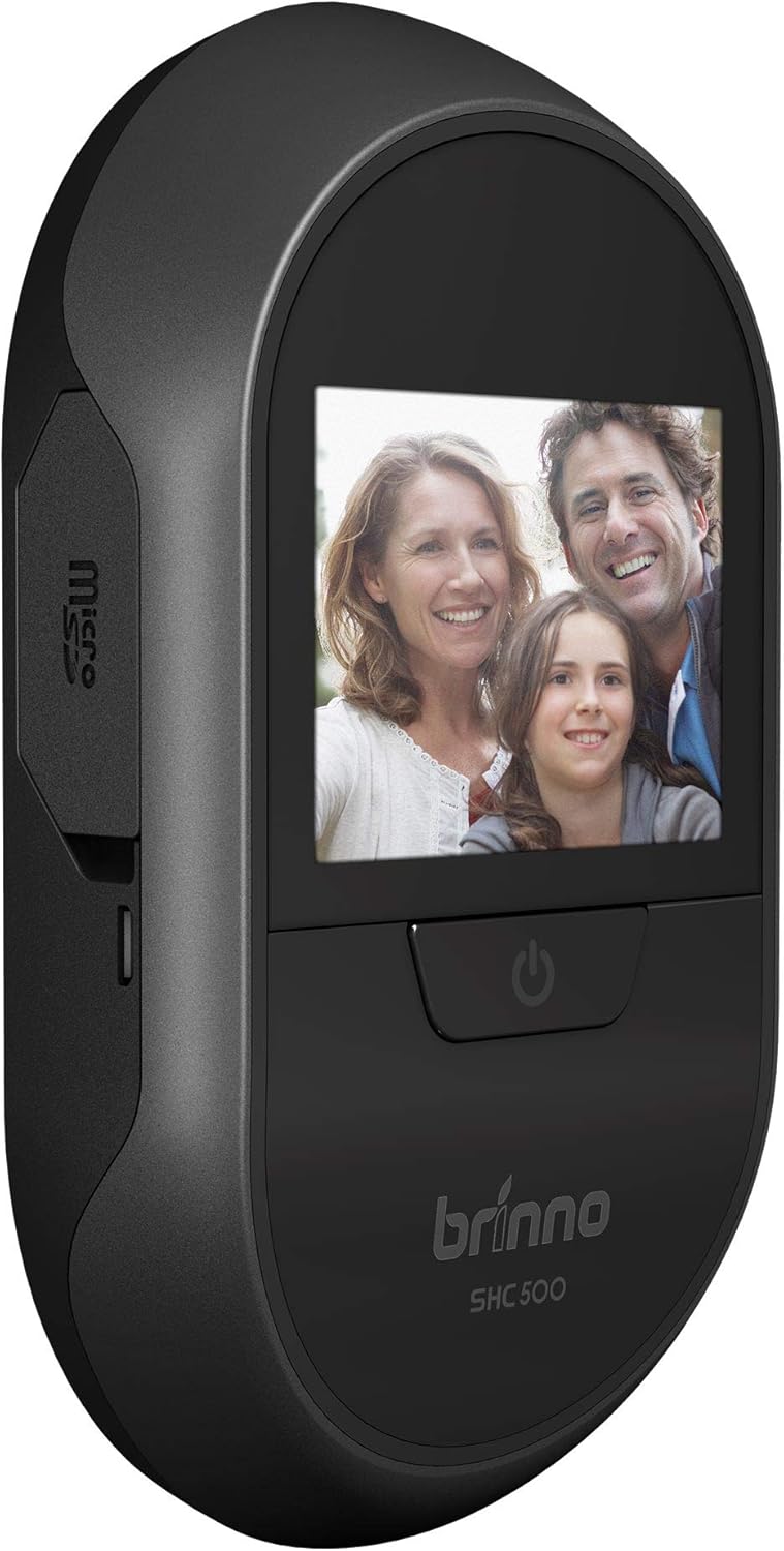 Brinno Front Door Peephole Security Camera SHC500 – Theft Proof Design – Superior Battery Life – No Motion Detection – No Smartphone Necessary - Quick, Easy Installation