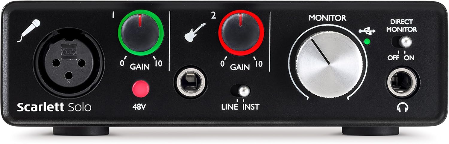 Focusrite Scarlett Solo (2nd Gen) USB Audio Interface with Pro Tools | First