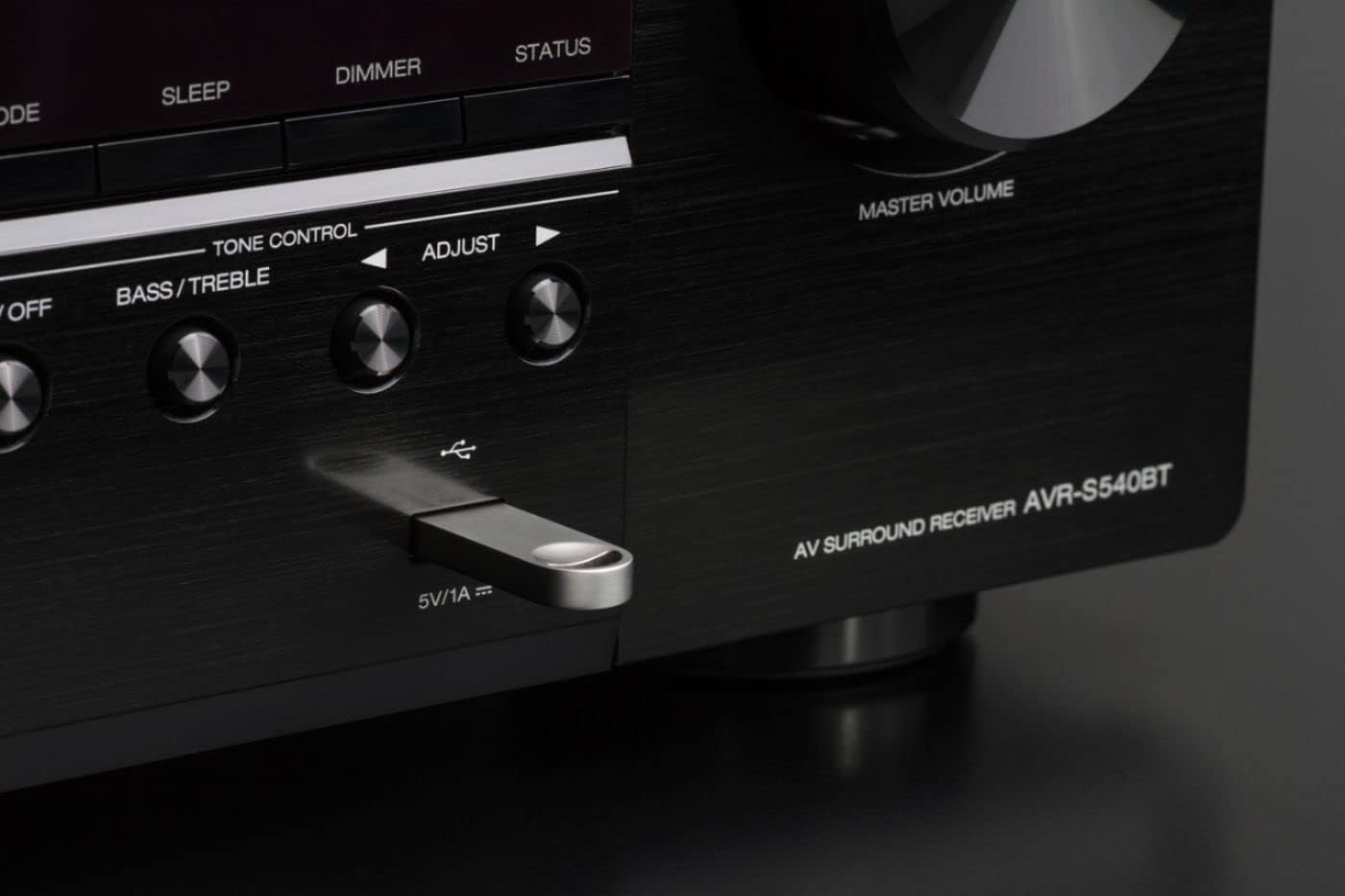Denon - AVR-S548BT Receiver, 5.2 Channel, 4K Ultra HD Audio and Video, Home Theater System, Built-in Bluetooth and USB - Black | Includes Kwalicable Micro SD Card & Cleaning Cloth