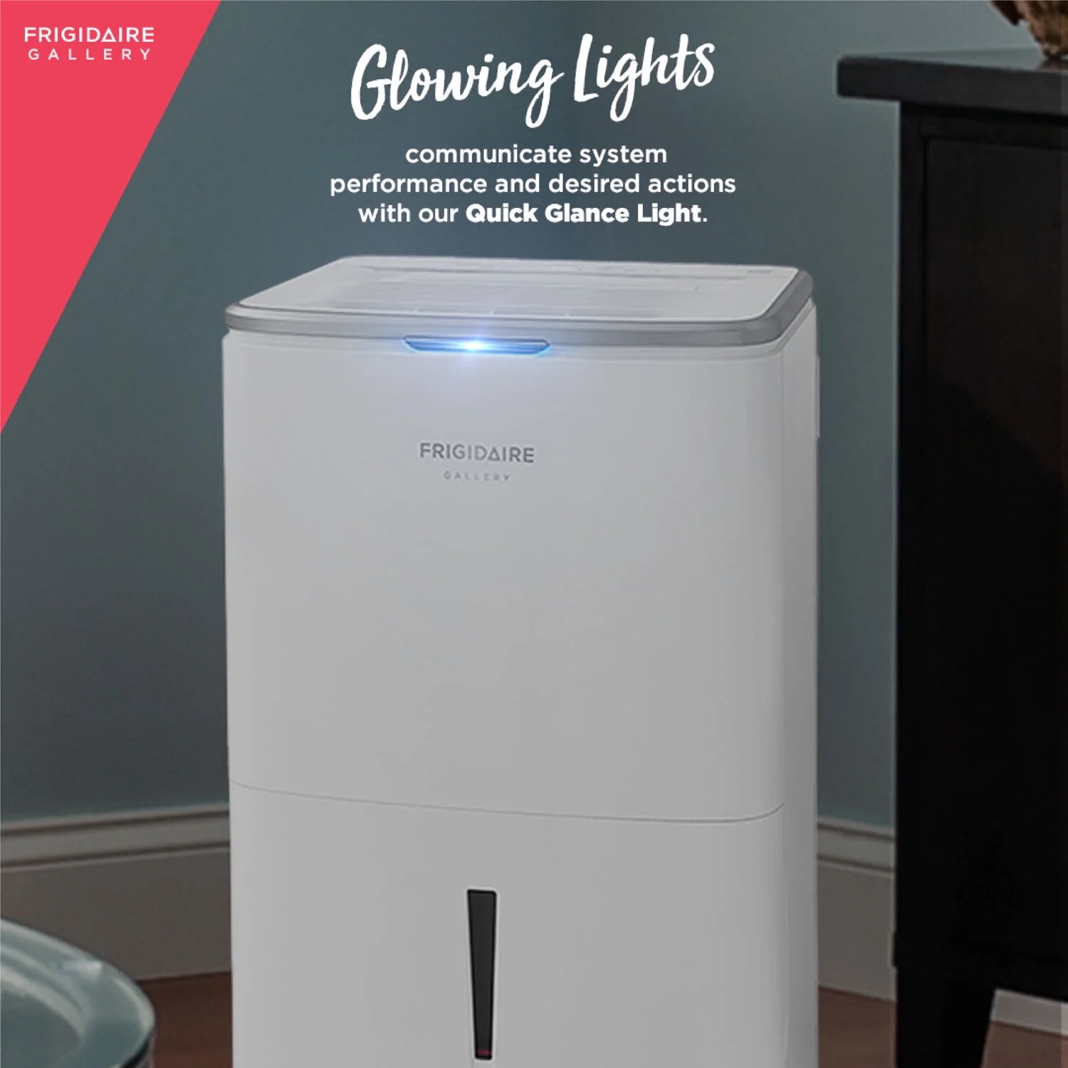 Frigidaire 50-Pint  1200 Sq ft Smart Portable Dehumidifier with Wi-Fi in White