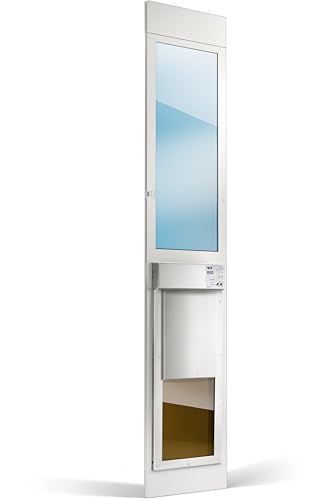 Power Pet Electronic Dog Door - High Tech Pet Electronic Pet Doors - Fully Automatic Sliding e-Glass Electronic Dog Doors - Large Pets up to 100 lbs - Tall 92-3/4 - 96 Patio Doors - PX2-SEGT