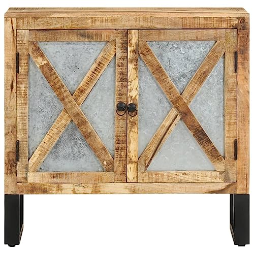 Sideboard 31.5"x11.8"x29.9" Solid Wood Mango,Modern Mango Wood Sideboard with Ample Storage and Patterns for Living Room Dining Room Furniture, Buffets & Sideboards