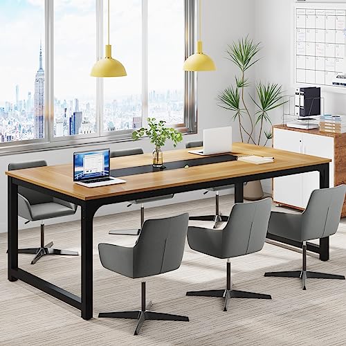 Tribesigns Modern Computer Desk, 63 x 31.5 inch Large Executive Office Desk Computer Table Study Writing Desk Workstation for Home Office, Spliced Desktop, White